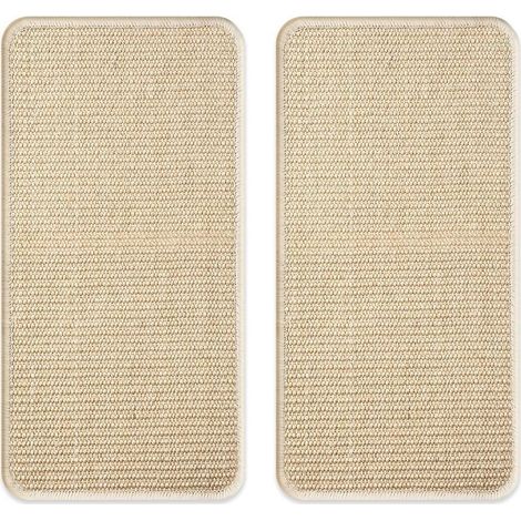 2 Pièces (Couleur Bois) Tapis griffoir pour Chat,50x25cm,Antidérapant Griffoir Chat Canapé,Tapis griffoir Chat,Convient aux Murs et aux Coins, Anti Rayures, protège Les Meubles et Les canapés (1/5)