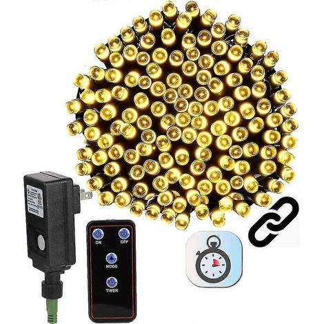Guirlande lumineuse de Noël à LED. 200 LED connectables - 22 m. Prise basse tension avec télécommande, minuterie et fonction mémoire. (1/2)