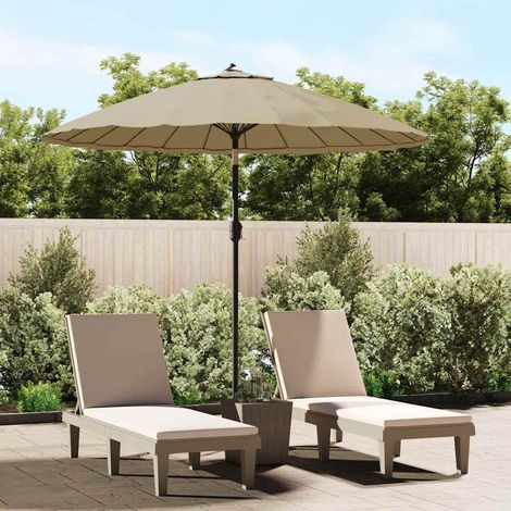 vidaXL Garden Parasol with Aluminium Pole 250 cm Taupe (1/5)