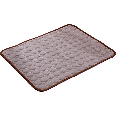 Mat De Refroidissement Du Chat - Tampon De Refroidissement Pour Les Chats Tapis Pour Animaux De Compagnie D'été , Coussin Frais Pour Animaux,marron (1/5)