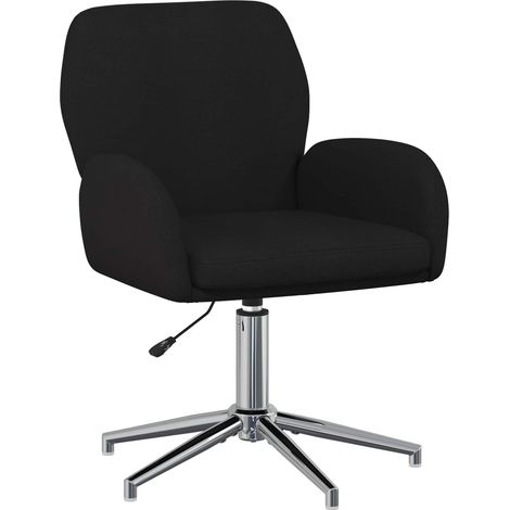 Chaise de bureau pivotante 54 x 58 x 90 cm Noir Tissu vidaXL (1/5)