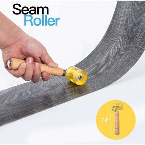 Kit d'outils papier peint - racloir, rouleau, cutter, raclette à maroufler, mètre ruban et couteau DIY pour pose murale (1/4)