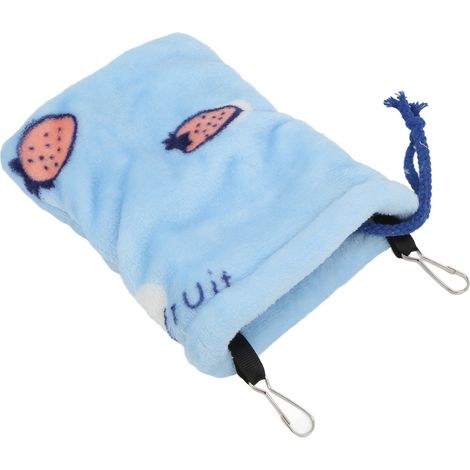 Sac de couchage en flanelle chaude et douce pour hamster, petit lit suspendu avec crochets pour planeurs, 15 x 12 cm (1/5)