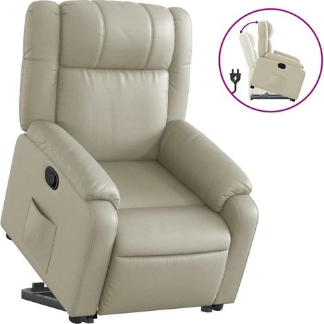 Maison Exclusive - Fauteuil inclinable Crème Similicuir (1/5)