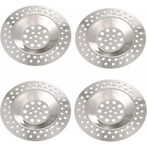 Filtre evier inox 4 Pièces Filtre Lavabo de Décharge en Acier Inoxydable Filtre Evier Ccuisine Bouchon Évier de Bonde Avabo pour Cuisine et Salle de Bain de Douche Diamètre 75mm (1/5)