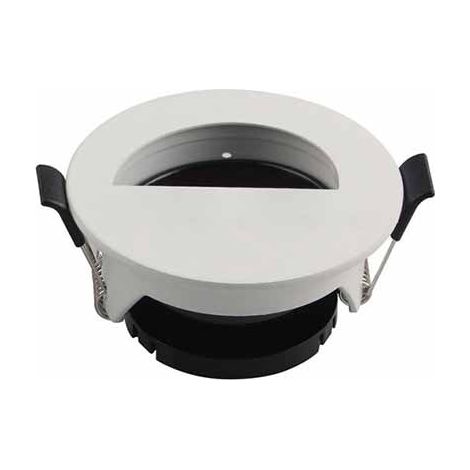 V-TAC Portafaretto LED da Incasso GU10 con Sezione a Mezza Luna Colore Bianco con Interno Nero (1/5)