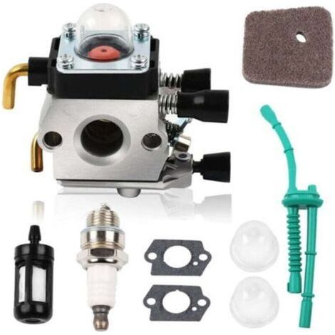 Carburateur STIHL FS55 FS55R FS38 KM55 – Avec filtre à air, bougie, pompe à essence – Remplacement pièces de haute qualité (1/5)