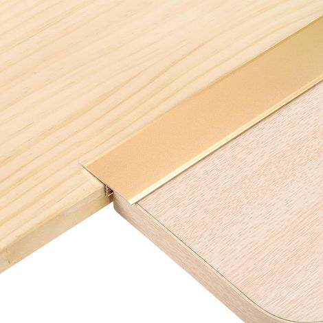 4Pcs 2.9ft x 1.3" Profilés De Transition En T Pour Sol, Bords En Alliage D'Aluminium Pour Revêtement Vinyle, Joint Pour Lames De Parquet, Carrelage Et Interstices De Sol, Or (1/5)