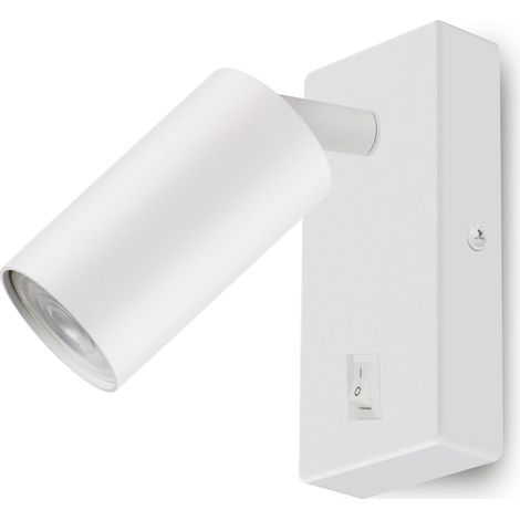 1 Applique murale, Rond, Blanc, Interrupteur intégré, Culot GU10, Salon Chambre Couloir (1/5)
