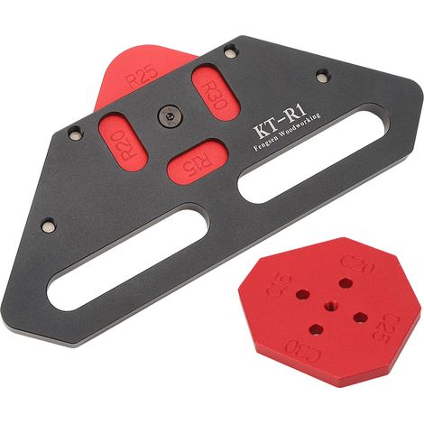 Bogenpositionierungsschablone für Holzbearbeitung, Schreinerwerkzeug, Aluminiumlegierung, leicht, schwarz (1/5)
