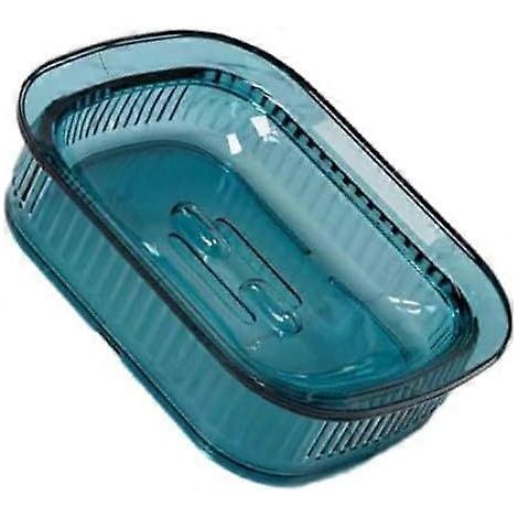 Porte-savon 13,8 x 10,5 x 4,2 cm - Porte-savon double couche avec égouttage - Porte-savon de salle de bain (1/5)
