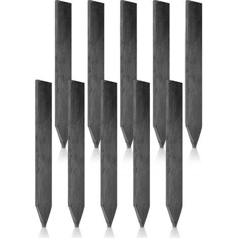 Lot de 10 étiquettes en ardoise naturelle pour plantes d'extérieur, réutilisables, idéales pour les potagers (15 x 2 cm). (1/5)