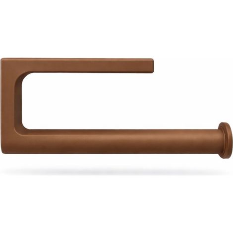 Porte-essuie-tout marron à fixer sous un meuble, sans perçage. (1/3)