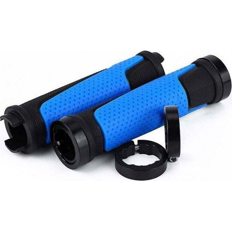 Poignées - Caoutchouc Antidérapant - Pour Vélo de Montagne et Vélo à Pignon Fixe - 12 x 2,22 cm - Noir - Paquet de 1 Paire (1/5)