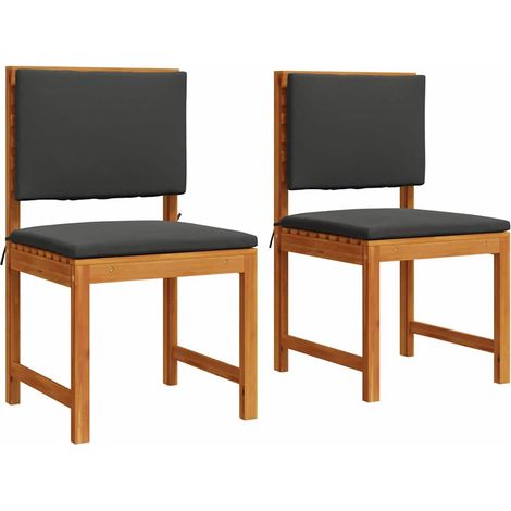 Lot de 2 Chaise de jardin，Chaise d'extérieur Marron 50 x 50 x 91cm CFW5581814 (1/5)