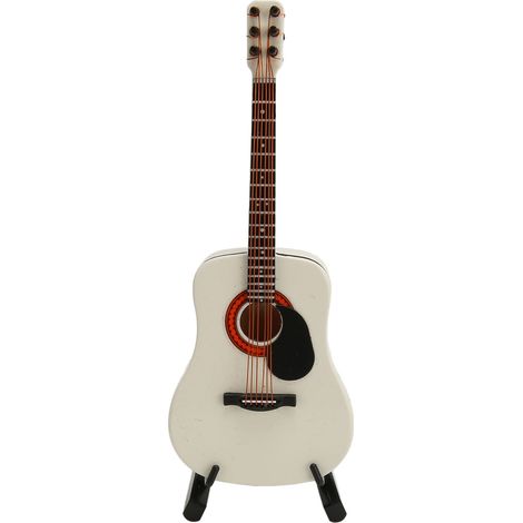 Mini Guitare Décorative en Bois 5,1 cm - Modèle Miniature Détaillé pour Vitrine ou Collection (1/5)