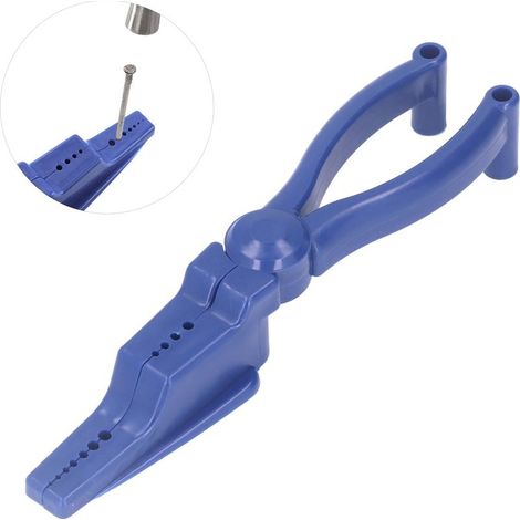 Pince à clous avec marteau et porte-clous, protection des doigts en ABS, outil portatif, pince à joint coulissant en plastique pour une sécurité optimale des doigts, outil de base pour les réparations (1/5)