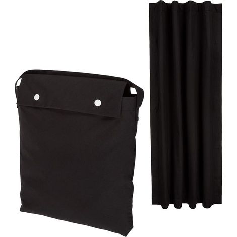 198 x 127 cm, noir Rideau de fenêtre occultant portable avec ventouses. (1/5)