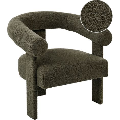 Sessel ILBRO Bouclé Dunkelgrün