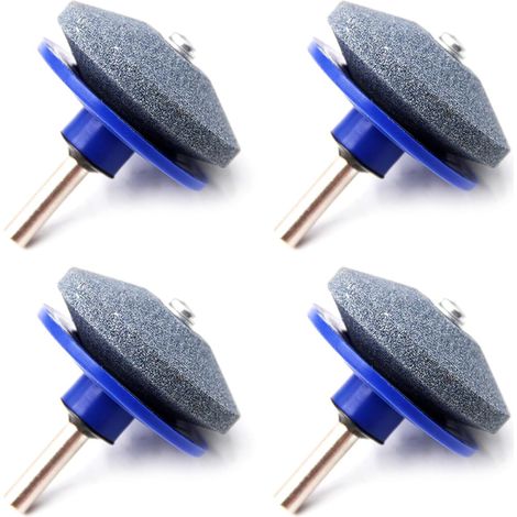 Juego de 4 afiladores de cuchillas para cortacésped - Herramientas de jardinería - Taladro eléctrico multifuncional - Mango ergonómico (1/4)