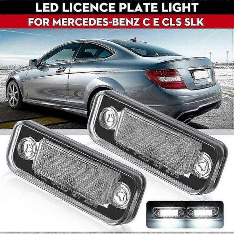 Lámparas LED para matrícula sin errores para Mercedes Benz W203 5D W211 W219 R171, 6000K blanco - Paquete de 2 25-26