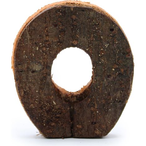Lettre d'écorce rustique - "O" - 7 cm- Vendu par 1