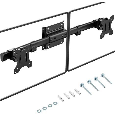 Doppelmonitor Halterung für 13-27 Zoll, VESA 75/100mm, bis 10kg (1/5)