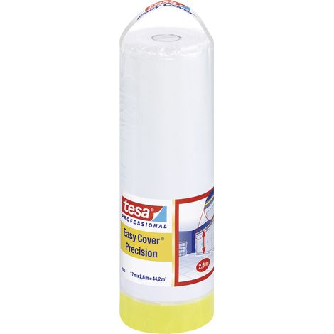 TESA Abdeckfolie für Malerarbeiten mit Klebeband 17 m x 2,6 m