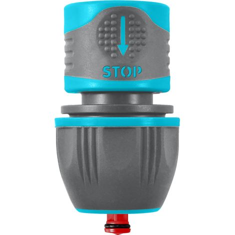 Raccord Rapide Stop Universel 12/15/19 mm BiMatière avec Système Lock Jardibric Arrêtez l'Écoulement Instantanément, Facile à Utiliser et Résistant à la Pression.
