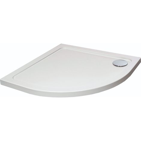 White Rectangular Stone Resin Premium Shower Tray with Corner Waste Position, 1400 x 800 mm - Balterley