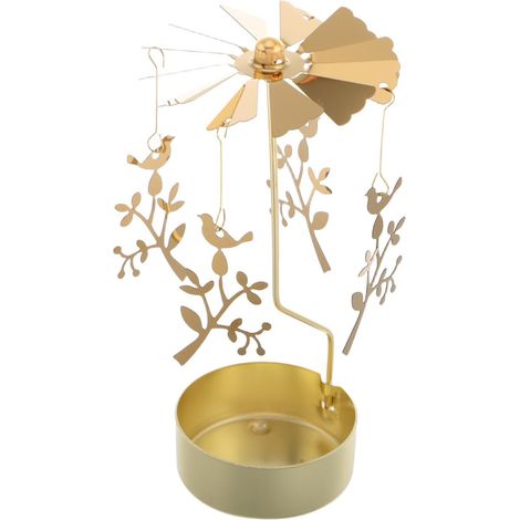 Porte-Bougie Décoratif en Fer avec Design Carrousel Tournant pour Bureaux et Décoration d'intérieur (1/5)