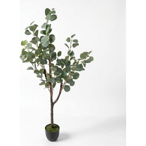 HOMESCAPES Luxury Artificial Eucalyptus Tree, 100cm (1/4)