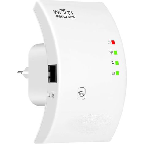 Répéteur WiFi Puissant 300Mbps Couvre Jusqu'à 200㎡ Amplificateur Extenseur sans Fil Booster Extender avec WPS et Un Port Ethernet,Compatible avec Toutes Les Box Internet (1/5)