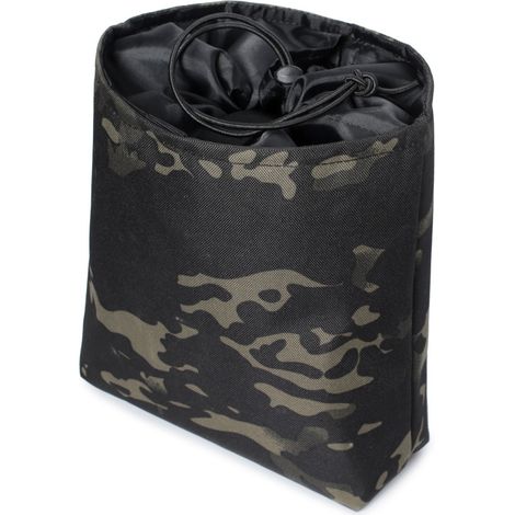 Sac de rangement pour passionnés de matériel militaire, sac tactique pliable et recyclable, sac porte-accessoires, petit sac banane multifonctionnel pour sports de plein air - camouflage foncé - (1/4)