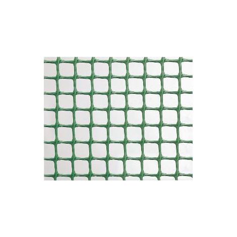 Rollo de 25 metros de tela plástica 'Cuadranet' de 1 metro de alto (con espacios de 20x20mm) color verde