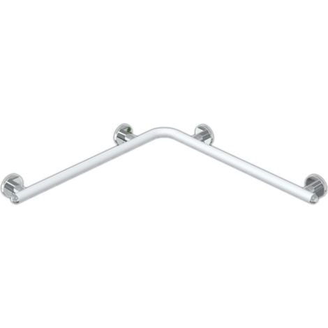 Maniglia angolare doccia serie raffaello 71,6x71,6 bianco opaco/inox lucido (1/3)