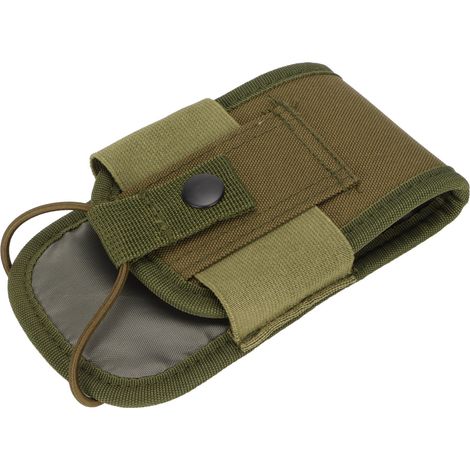 Multifunktionale, tragbare Walkie-Talkie-Halterung aus Nylon, ideal für Camping und Outdoor-Aktivitäten (grün). (1/5)