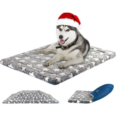 Panier Réversible 106X71Cm(Rafraichissant Et Chaud),Tapis Chien Mousse Haute Densité Élégant,Coussin Lavable Pour Animaux De[CA62] (1/5)