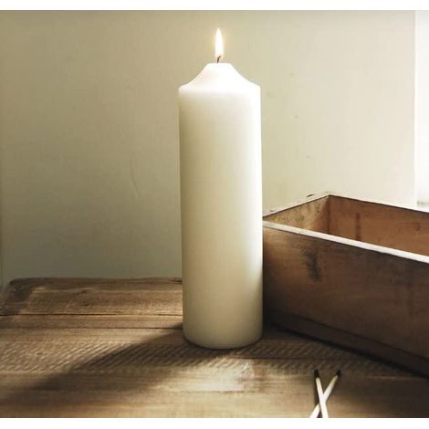25cm Church Pillar Candle 200hr Long Burn Time Ivory Candles Christmas Lighting Candle Light Long Lasting Festive D�cor Wedding Party Festive Xmas (1/4)