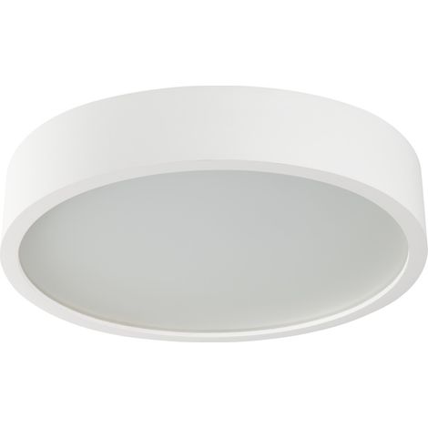 plafoniera lampada parete legno applique 275 mm E27 bianco tondo (1/5)