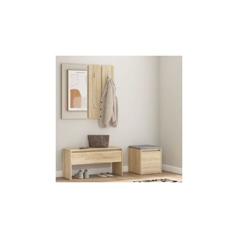 Ensemble de meubles de couloir Chêne sonoma Bois d'ingénierie (1/5)