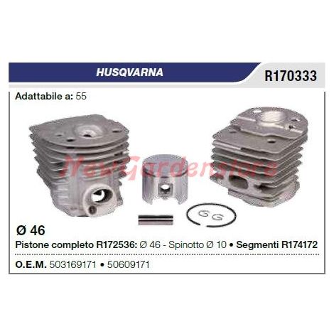 Cilindro pistone segmenti HUSQVARNA motosega 55 R170333