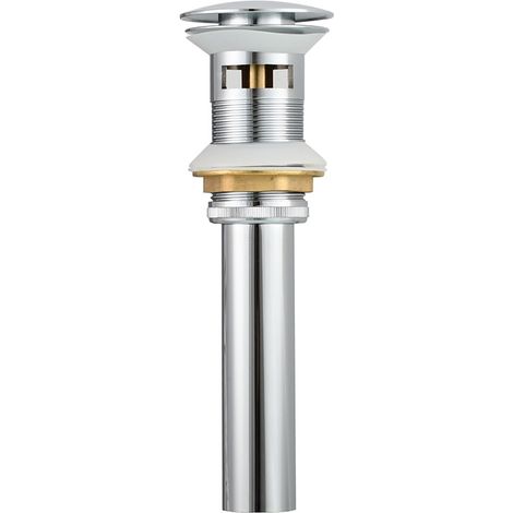 Laiton Bonde de Vidage avec Trop-Plein Push Open pour Lavabo Pop-up évier pour Remplissage et Vidange Bonde en Laiton Vieilli pour lavabo (1/5)