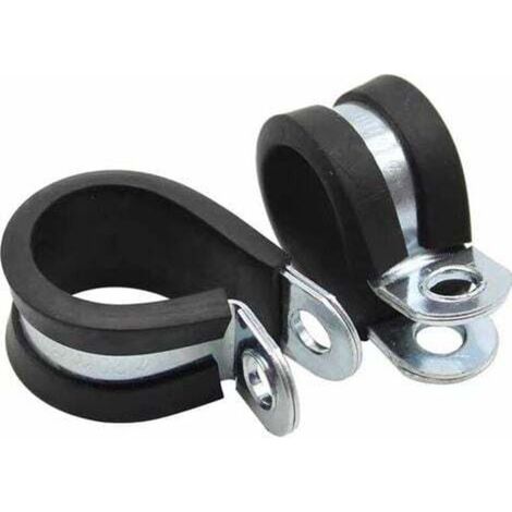 P-Clips hose clamps with rubber insert, choice of: Ø 35 mm / band 15 mm, 10 pieces (1/4)