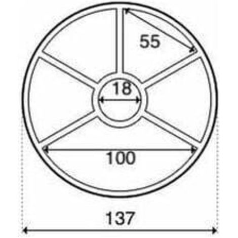 Union – Joint étoile d'étanchéité pour vanne 6 voies piscine – Modèle SPX0715D – Diamètre 16 cm – Compatible vannes multivoies SP715