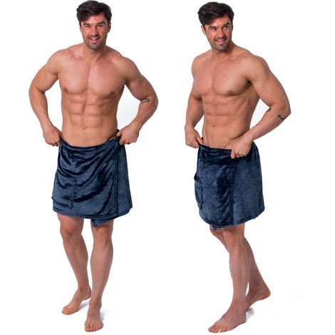 SAUNAKILT BADETUCH HERREN NAVY