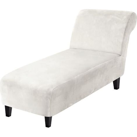 Housse de chaise longue en velours, housse de canapé inclinable extensible sans accoudoirs pour salon, chambre à coucher (1/4)