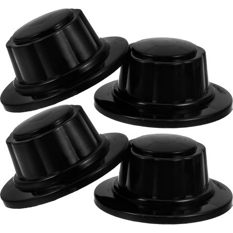 Accessoires Universels pour Ventilateurs 12/14/16 Pouces, Cache-écrou de Pales de Ventilateur Électrique en Plastique Noir, Lot de 4pcs Réutilisables, pour Fête Estivale (1/5)