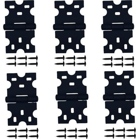 schwarze Scharniere, Schrankscharniere mit Schrauben, geeignet für kleine Türen, Schubladen, Fenster und Möbelbeschläge.