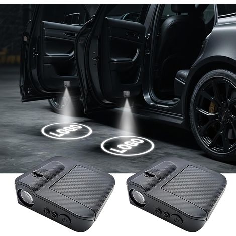 projecteurs de portières de voiture personnalisés - Éclairage LED avec logo, photo et texte - Éclairage d'accueil personnalisé - Éclairage anti-éblouissement pour marchepieds de voiture